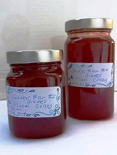 Plum Crazy Homemade jam by Greeker than the Greeks! Labels by Mando Handmade